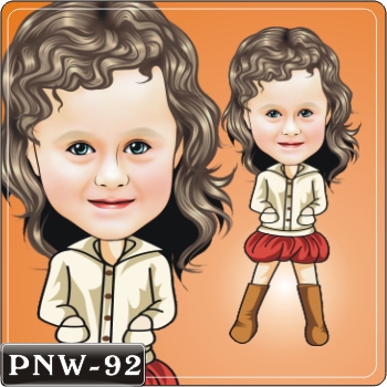 女生人像Q版漫畫PNW-92